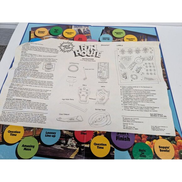 Fun House Board Game REPLACEMENT Game Board & Instructions - Picture 2 of 6
